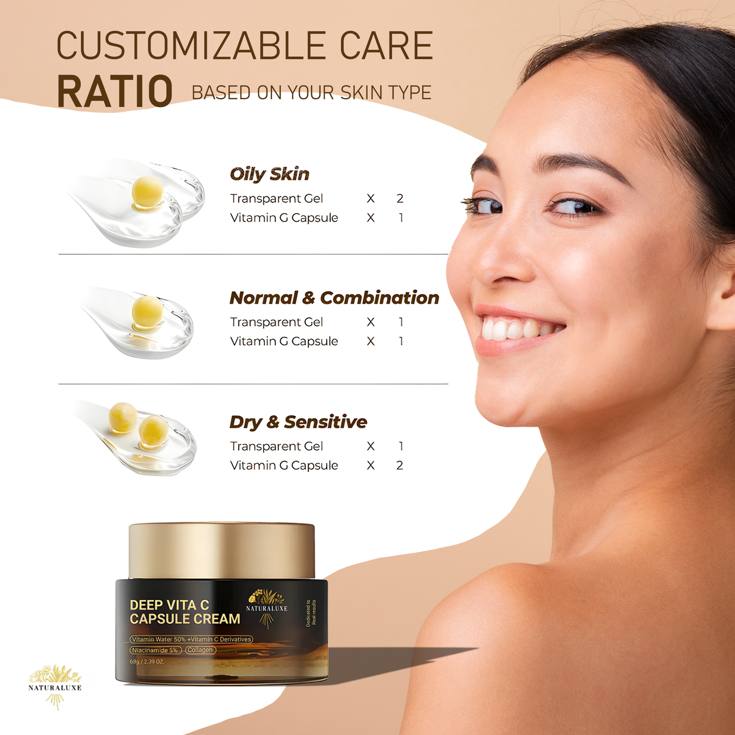 Naturaluxe™- Gel With Vitamin C Capsule Cream