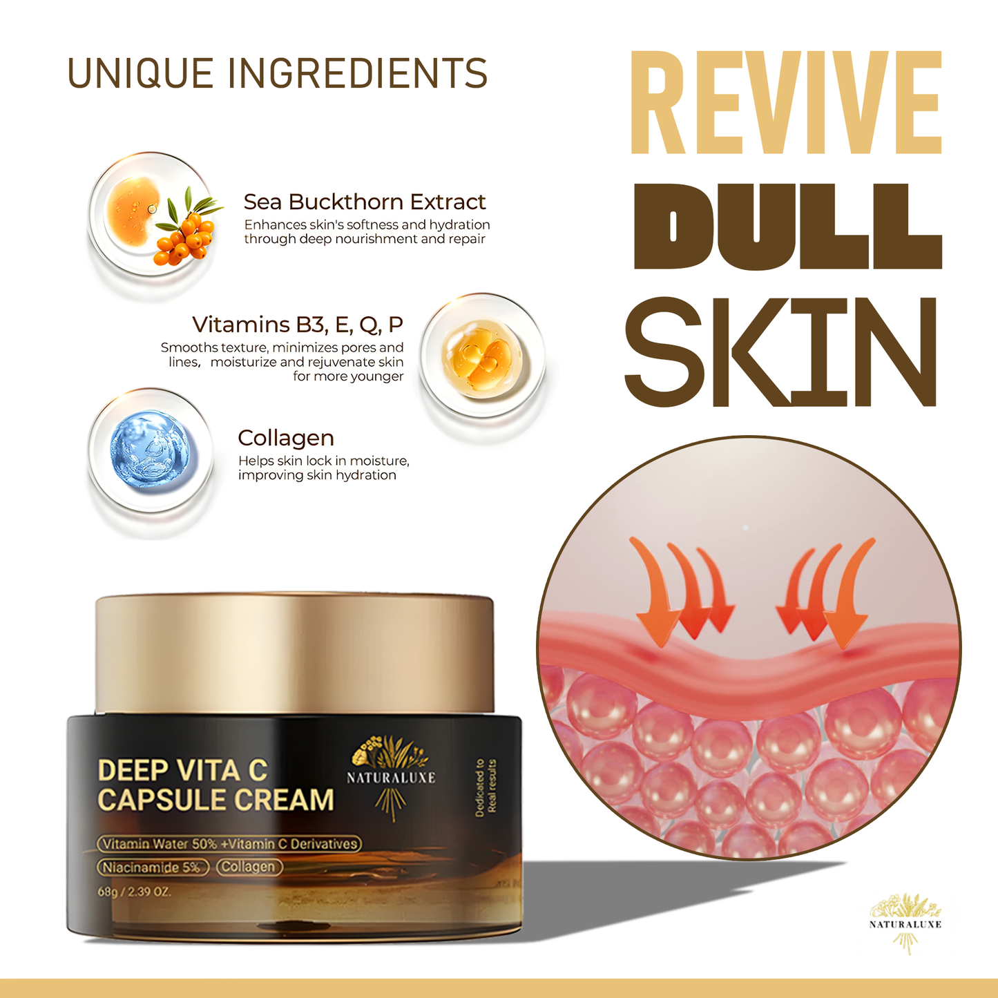 Naturaluxe™- Gel With Vitamin C Capsule Cream